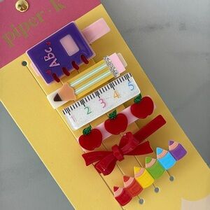 NWT Piper K Back To School Hair Clips School Supplies